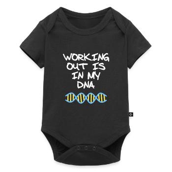 Working out is in my DNA fitness quote - Baby Premium short-sleeve bodysuit - black - Front