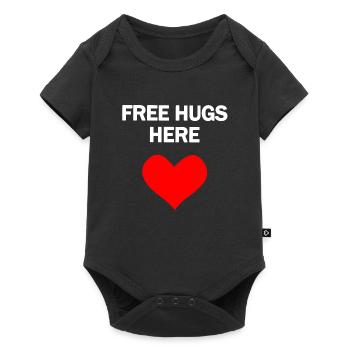 Câlins gratuits ici, répandez l’amour ! - Body à manches courtes Premium Bébé - noir - Devant