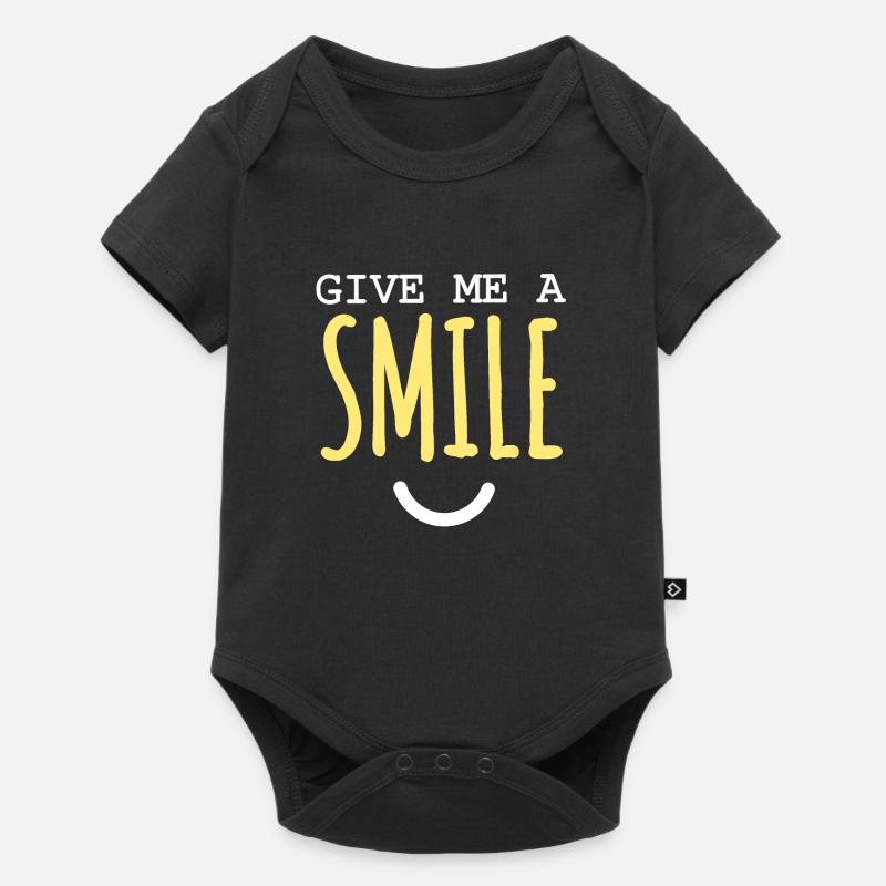 Give Me a Smile : Happiness Quote - Baby Premium short-sleeve bodysuit - black