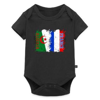 ALGERIA FRANCE FLAG OF FRENCH FRIENDSHIP - Baby Premium short-sleeve bodysuit - black - Front