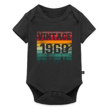 1968 Cadeau D'anniversaire Vintage 1968 Rétro - Body à manches courtes Premium Bébé - noir - Devant