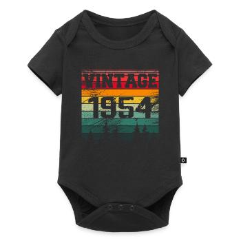 1954 Vintage Birthday Gift 1954 Retro - Baby Premium short-sleeve bodysuit - black - Front