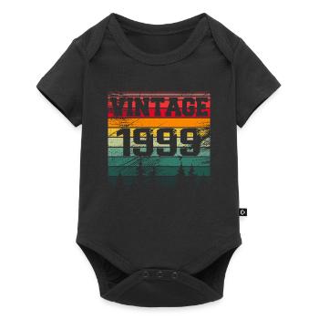 1999 Vintage 1999 Retro Birthday Gift - Baby Premium short-sleeve bodysuit - black - Front