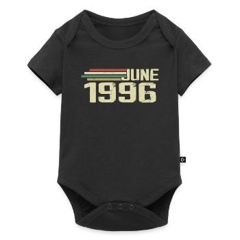 June 1996 Anniversary June 1996 June 1996 Birthday - Baby Premium short-sleeve bodysuit - black - Front