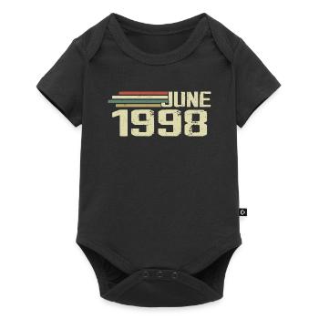 June 1998 Anniversary June 1998 June 1998 Birthday - Baby Premium short-sleeve bodysuit - black - Front