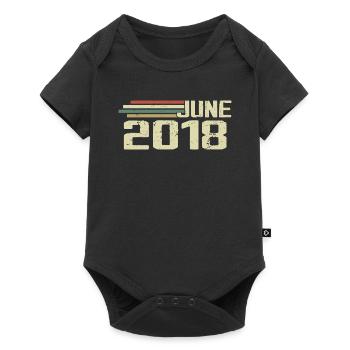 June 2018 Anniversary June 2018 June 2018 Birthday - Baby Premium short-sleeve bodysuit - black - Front