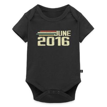 June 2016 Anniversary June 2016 June 2016 Birthday - Baby Premium short-sleeve bodysuit - black - Front