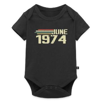 June 1974 Anniversary June 1974 June 1974 Birthday - Baby Premium short-sleeve bodysuit - black - Front