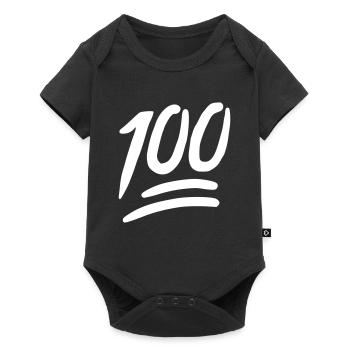 Emoji 100 Croquis blanc - Body à manches courtes Premium Bébé - noir - Devant