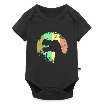Dinosaure T-Rex Design - Body à manches courtes Premium Bébé - noir - Devant