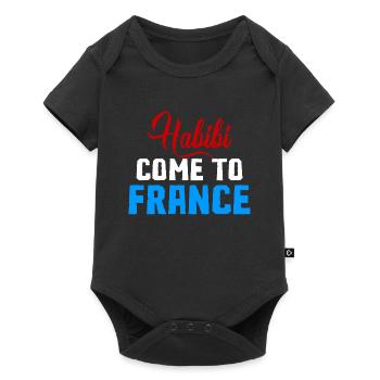 Habibi Come To France - Baby Premium short-sleeve bodysuit - black - Front