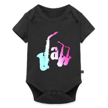 Jazz Lover Instrument de Musique Rétro Saxophone - Body à manches courtes Premium Bébé - noir - Devant