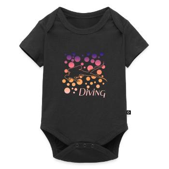 Diving mit Taucher - Baby Premium Kurzarmbody - Schwarz - Vorne