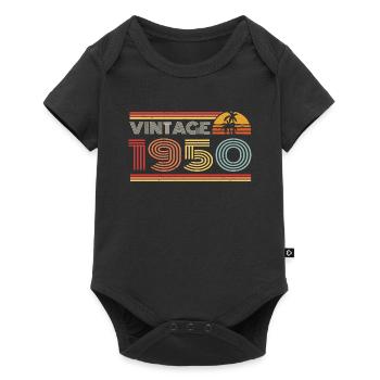 1950 Limited Edition Birthday Outfit 1950 vintag - Baby Premium short-sleeve bodysuit - black - Front