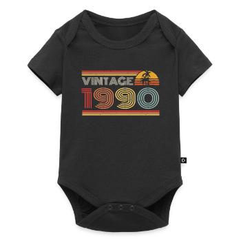 1990 Limited Edition Birthday Outfit 1990 vintag - Baby Premium short-sleeve bodysuit - black - Front