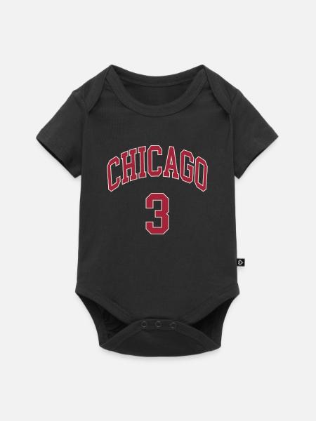 Chicago 3 - Baby Premium Kurzarmbody - Schwarz