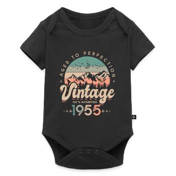 1955 Vintage Birthday Born in 1955 - Baby Premium short-sleeve bodysuit - black - Front