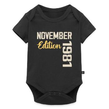 Born in November 1981 - Edition 1981 - Baby Premium short-sleeve bodysuit - black - Front