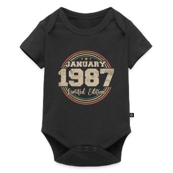 Les légendes sont nées en janvier 1987 - Body à manches courtes Premium Bébé - noir - Devant
