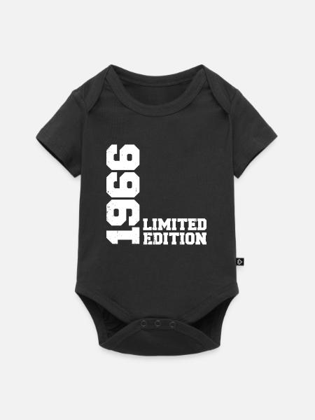 Jahrgang 1966 Klassiker 1966 Jubiläumsgeschenk - Baby Premium Kurzarmbody - Schwarz