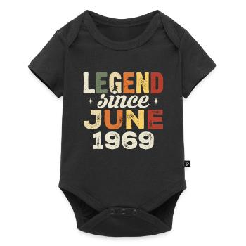 Juni 1969 Geburtstagsgeschenk Juni 1969 Juni 1969 - Baby Premium Kurzarmbody - Schwarz - Vorne