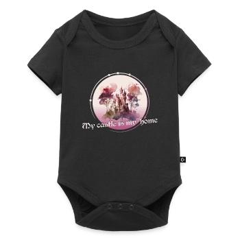 My castle is my home - Baby Premium short-sleeve bodysuit - black - Front
