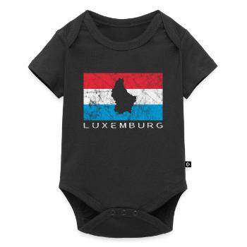 Luxembourg Flag Contour Voyage vacances Luxembourgeois - Body à manches courtes Premium Bébé - noir - Devant
