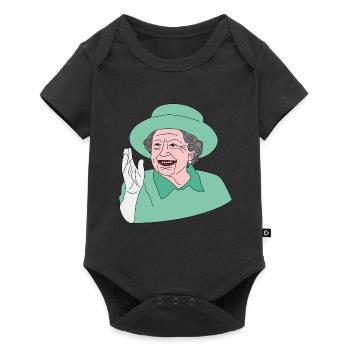 Notre Majesté la reine Elizabeth II. - Body à manches courtes Premium Bébé - noir - Devant