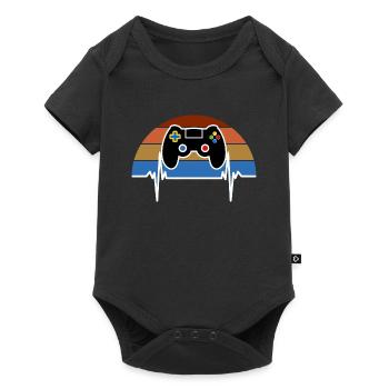 Game Console Gamer Heartbeat - Baby Premium short-sleeve bodysuit - black - Front