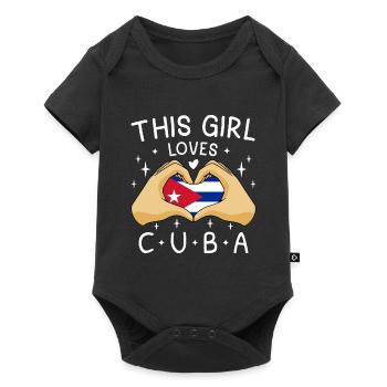 Drapeau de Cuba Caraïbes Vacances Cuba Voyage La Havane - Body à manches courtes Premium Bébé - noir - Devant