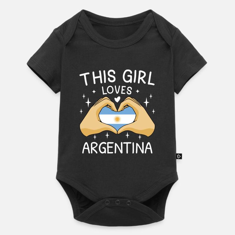 Drapeau de l’Argentine Amérique du Sud Drapeau argentin - Body à manches courtes Premium Bébé - noir