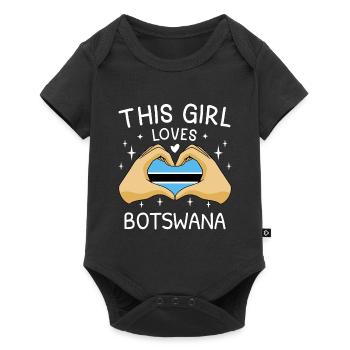 Drapeau du Botswana Drapeau du Botswana Afrique - Body à manches courtes Premium Bébé - noir - Devant