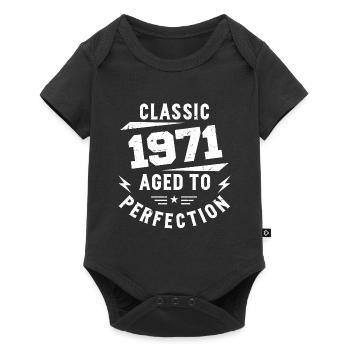 1971 Classic 1971 Vintage 1971 Birthday Gift - Baby Premium short-sleeve bodysuit - black - Front