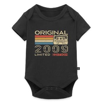 Cadeau Anniversaire 2009 Rétro 2009 - Vintage 2009 - Body à manches courtes Premium Bébé - noir - Devant