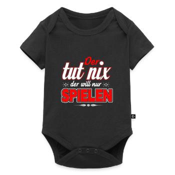Der tut nix - der will nur Spielen - Hundebesitzer - Baby Premium Kurzarmbody - Schwarz - Vorne