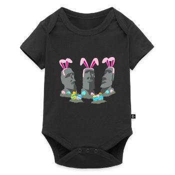 Moai Easter - Baby Premium short-sleeve bodysuit - black - Front