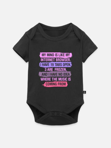 Browser Mind - Baby Premium Kurzarmbody - Schwarz