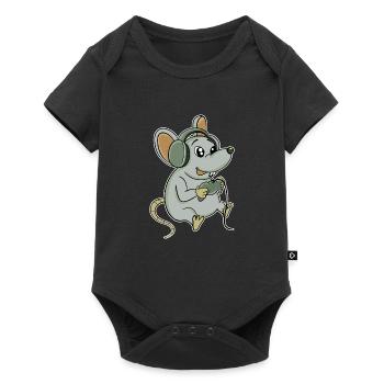 Souris gamer - Body à manches courtes Premium Bébé - noir - Devant