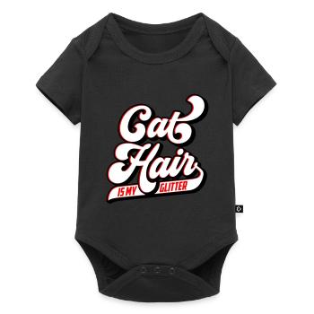 Cat hair is my glitter | Colors can be changed - Baby Premium short-sleeve bodysuit - black - Front