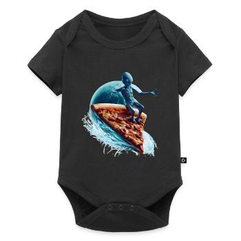 Pizza Surfer Alien - Body à manches courtes Premium Bébé - noir - Devant