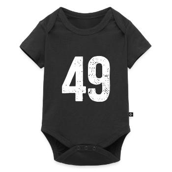 49 Numéros Blanc - Body à manches courtes Premium Bébé - noir - Devant