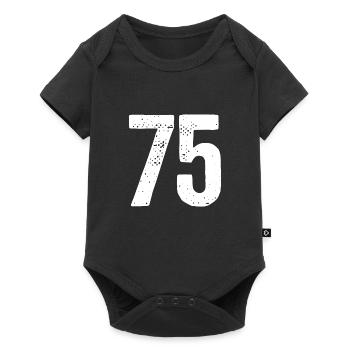 75 Numbers White - Baby Premium short-sleeve bodysuit - black - Front