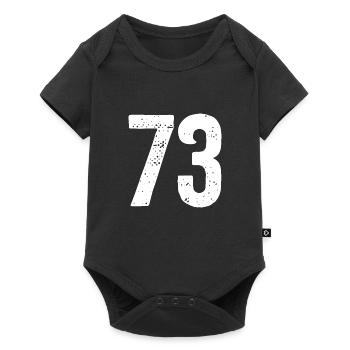 73 Numéros Blanc - Body à manches courtes Premium Bébé - noir - Devant