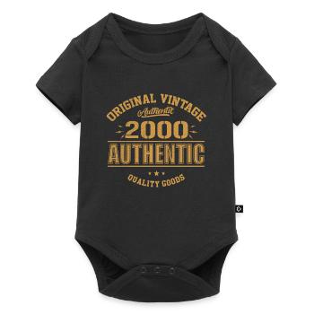 Authentic 2000 Original 2000 Birthday Gift - Baby Premium short-sleeve bodysuit - black - Front