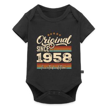 Original 1958 Vintage - 1958 Birthday Gift - Baby Premium short-sleeve bodysuit - black - Front