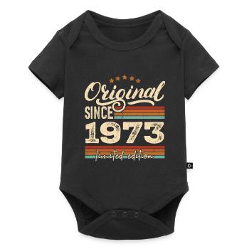 Original 1973 Jahrgang - 1973 Geburtstagsgeschenk - Baby Premium Kurzarmbody - Schwarz - Vorne