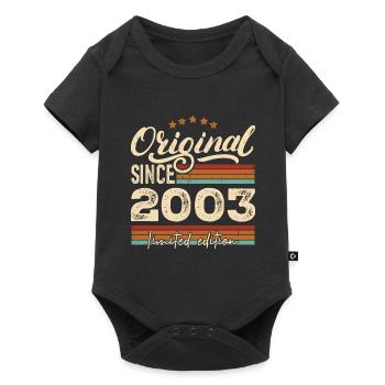 Original 2003 Jahrgang - 2003 Geburtstagsgeschenk - Baby Premium Kurzarmbody - Schwarz - Vorne
