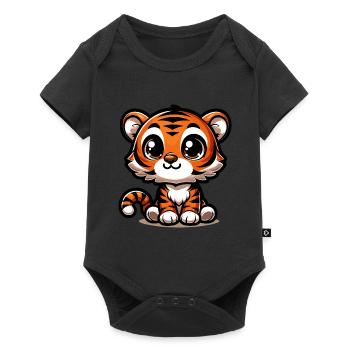 Cute Tiger Baby - Baby Premium short-sleeve bodysuit - black - Front