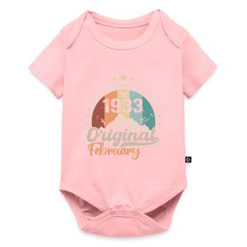 Legends born in February 1933 Gift 91 years - Baby Premium short-sleeve bodysuit - rose - Front