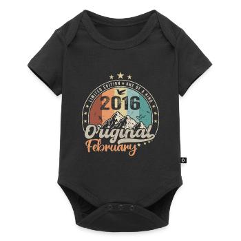 Les Légendes Nées En Février 2016 Cadeau 8 Ans - Body à manches courtes Premium Bébé - noir - Devant